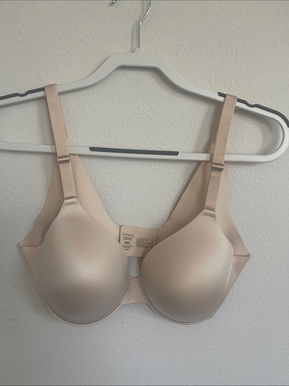Soma vanishing back full coverage bra- Nude